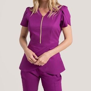 Jaanuu Jolie Collection Tulip Top in Plum